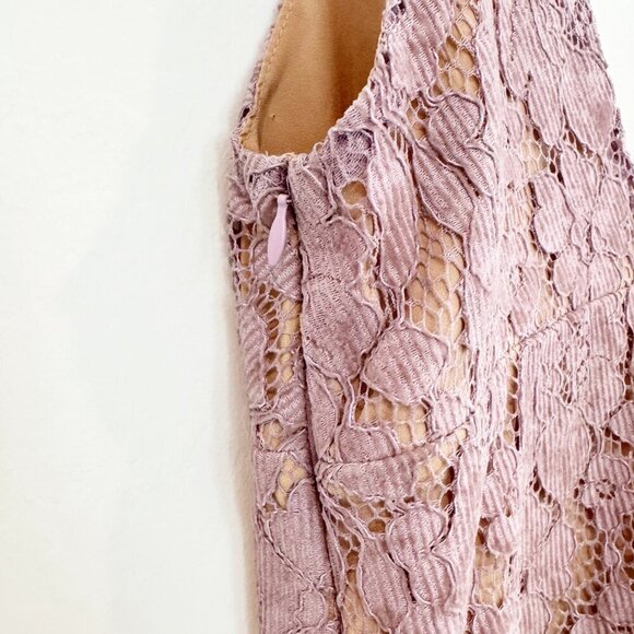 Free People Dangerous Love Floral Lace V-Neck Mini Dress Boho Party Cocktail 10 - Picture 9 of 11